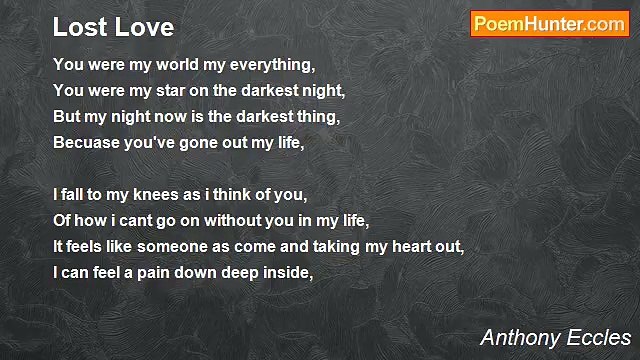 Anthony Eccles - Lost Love