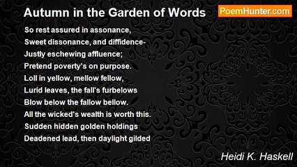 Heidi K. Haskell - Autumn in the Garden of Words