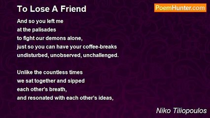 Niko Tiliopoulos - To Lose A Friend