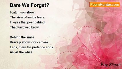 Fay Slimm - Dare We Forget?