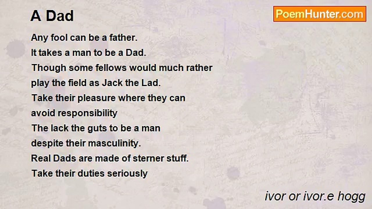 ivor or ivor.e hogg - A Dad