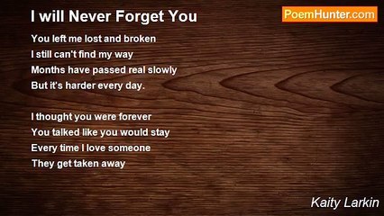 Kaity Larkin - I will Never Forget You