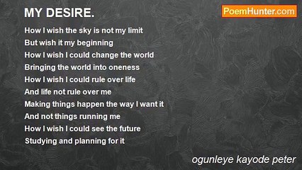 ogunleye kayode peter - MY DESIRE.