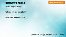 Lorraine Margueritte Gasrel Black - Birdsong Haiku