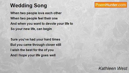 Kathleen West - Wedding Song
