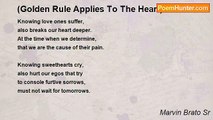 Marvin Brato Sr - (Golden Rule Applies To The Heart)