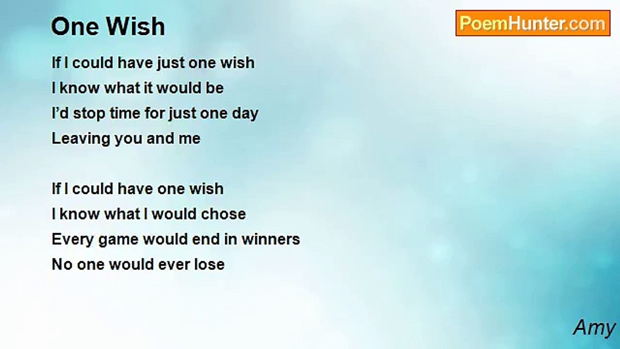 Amy - One Wish