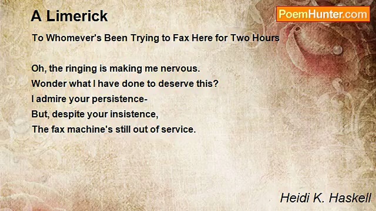 Heidi K. Haskell - A Limerick