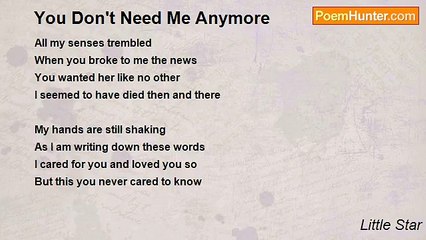 Little Star - You Don't Need Me Anymore