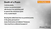 Bharat Trivedi - Death of a Poem