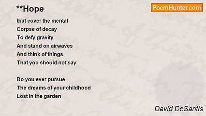 David DeSantis - **Hope