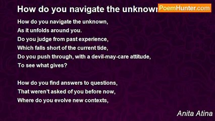 Anita Atina - How do you navigate the unknown