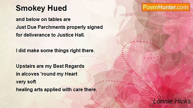 Lonnie Hicks - Smokey Hued