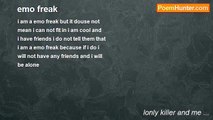 lonly killer and me ... - emo freak