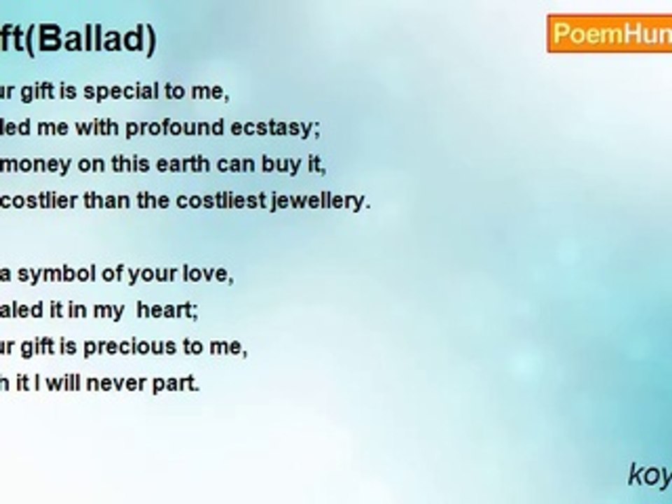 koyel mitra - Gift(Ballad)