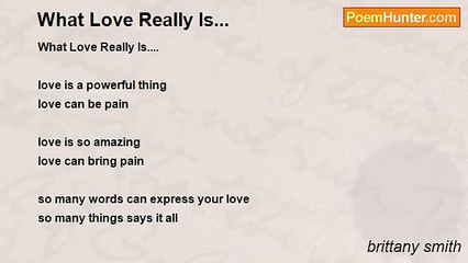 brittany smith - What Love Really Is...