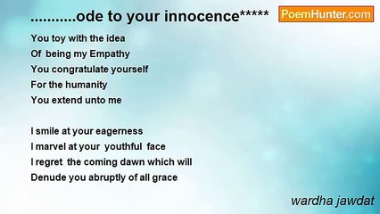 wardha jawdat - ...........ode to your innocence*****