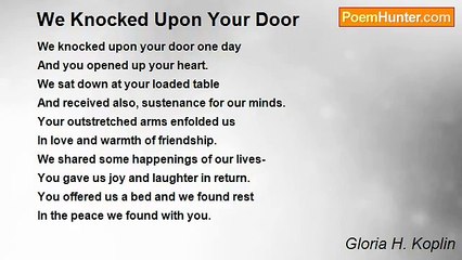 Gloria H. Koplin - We Knocked Upon Your Door
