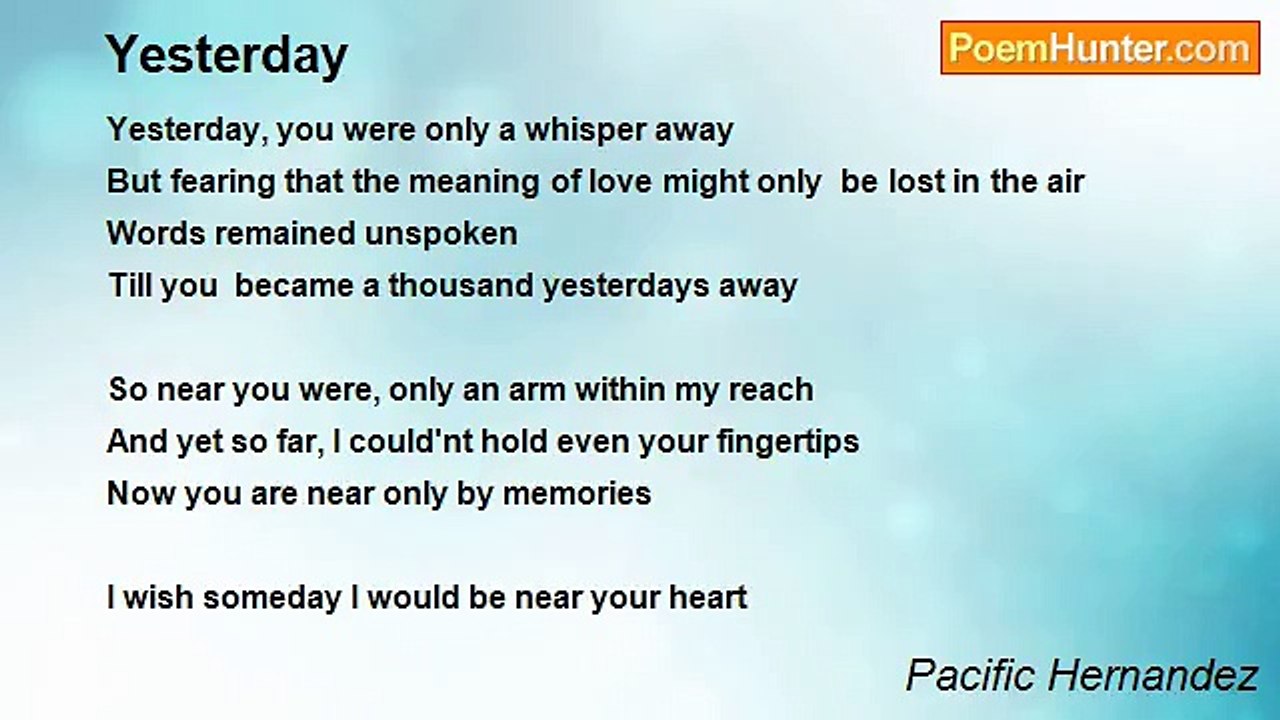 Pacific Hernandez - Yesterday