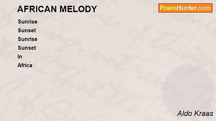 Aldo Kraas - AFRICAN MELODY