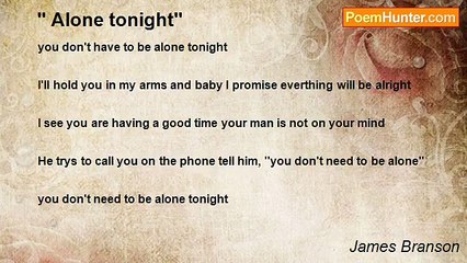 James Branson - '' Alone tonight''