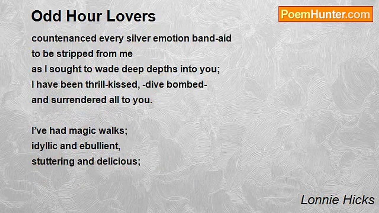 Lonnie Hicks - Odd Hour Lovers