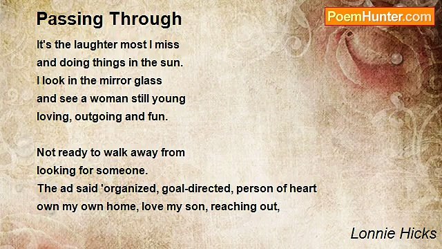 Lonnie Hicks - Passing Through