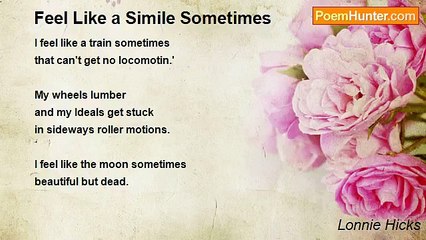 Lonnie Hicks - Feel Like a Simile Sometimes