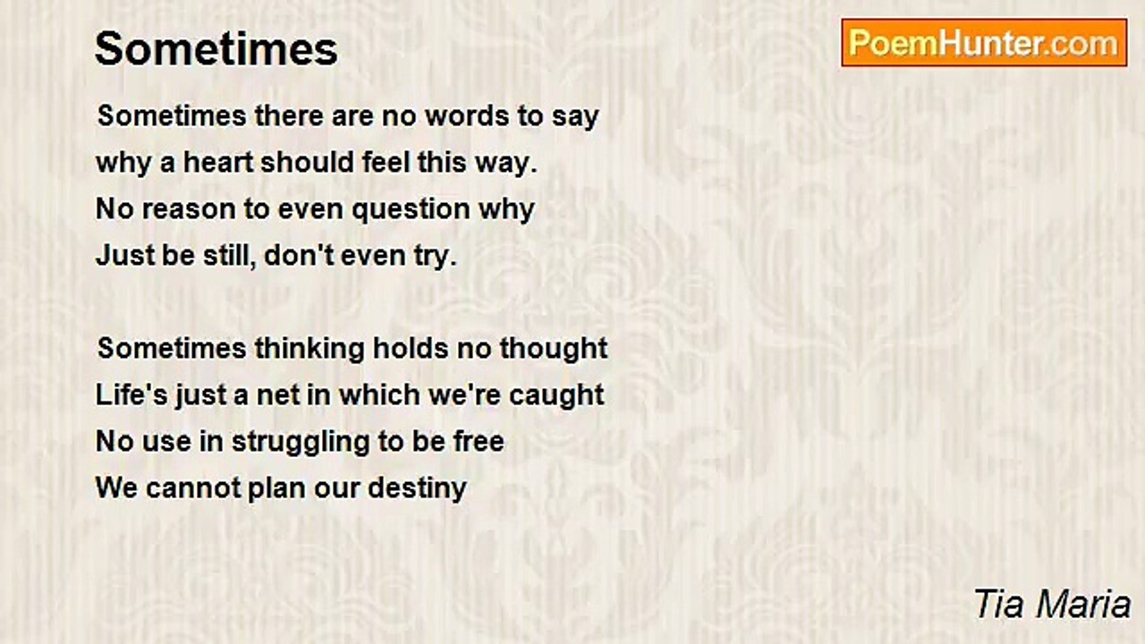 Tia Maria - Sometimes
