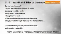 Frank Lisa IndiRa Francesca Roger Platt Cornish Martin - ! ! ! ! !  Wardhan-I 'Mist of Lavender'