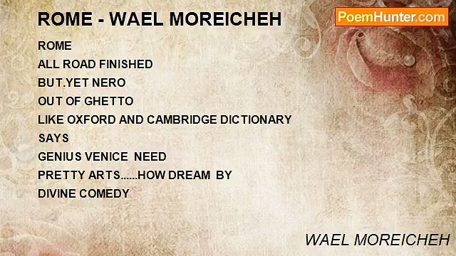 WAEL MOREICHEH - ROME - WAEL MOREICHEH