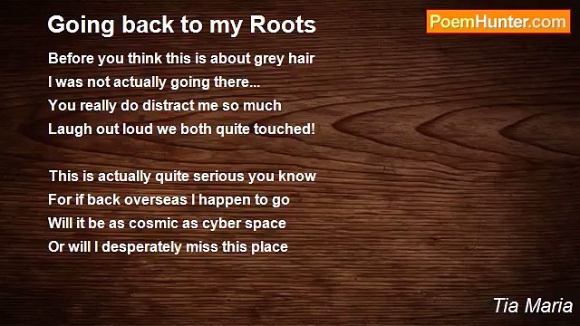 Tia Maria - Going back to my Roots