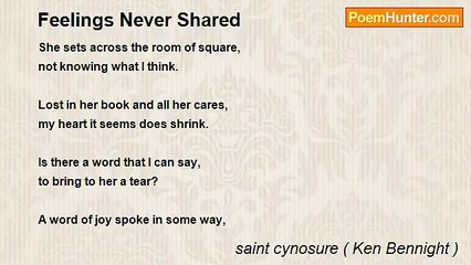 saint cynosure ( Ken Bennight ) - Feelings Never Shared