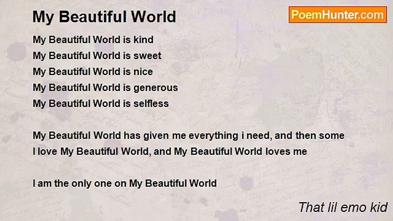 That lil emo kid - My Beautiful World