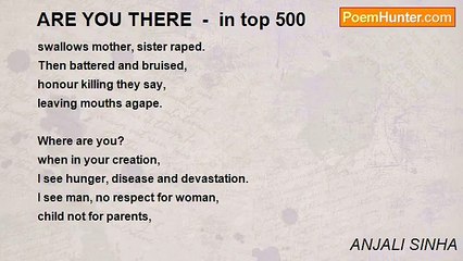 ANJALI SINHA - ARE YOU THERE  -  in top 500