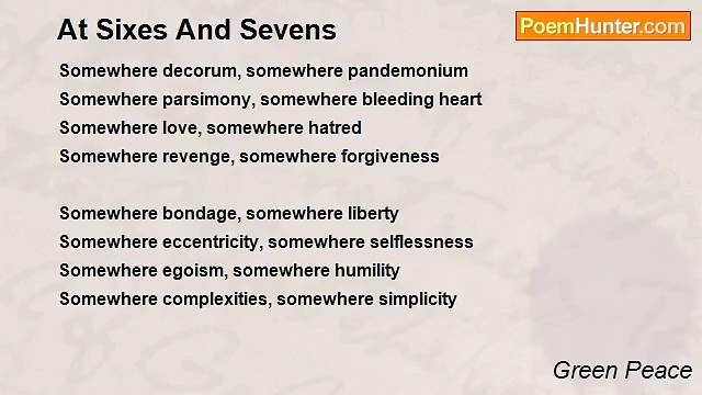 Green Peace - At Sixes And Sevens