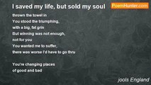 jools England - I saved my life, but sold my soul