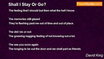 David Keig - Shall I Stay Or Go?