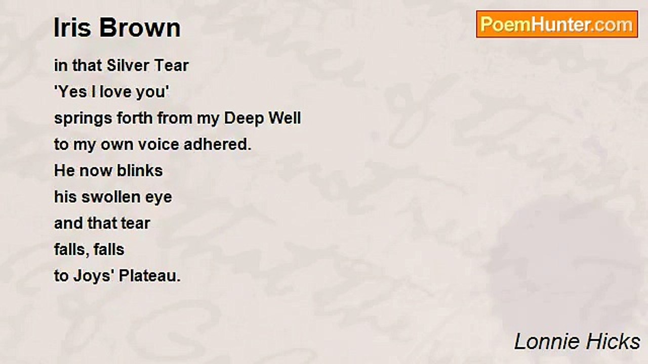 Lonnie Hicks - Iris Brown