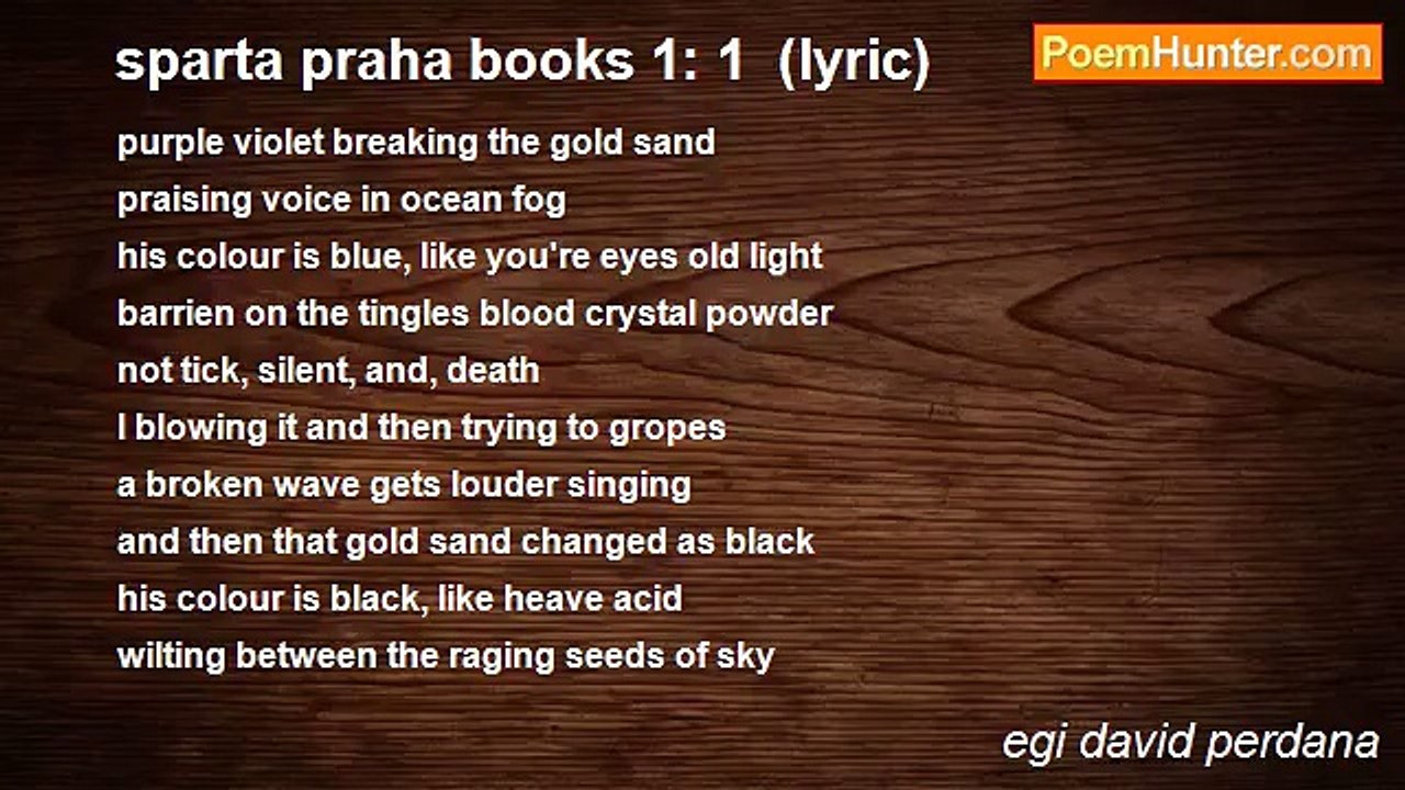 egi david perdana - sparta praha books 1: 1  (lyric)