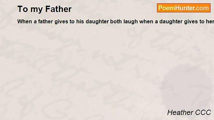 Heather CCC - To my Father