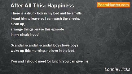 Lonnie Hicks - After All This- Happiness