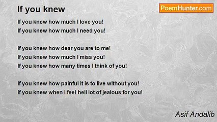 Asif Andalib - If you knew