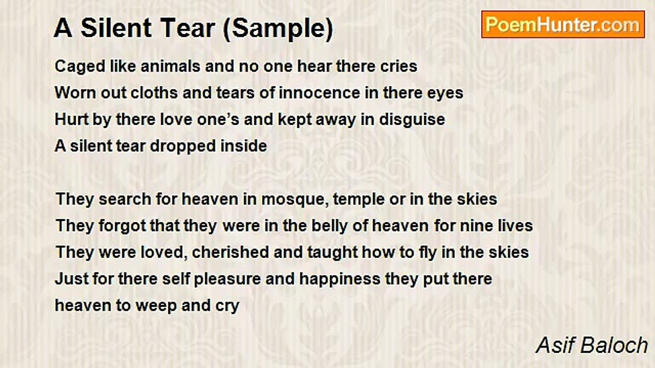 Asif Baloch - A Silent Tear (Sample)