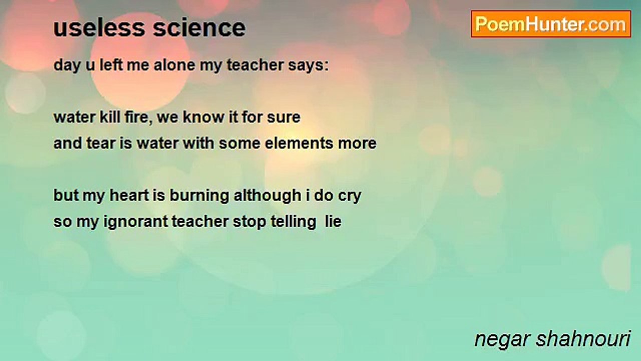 negar shahnouri - useless science