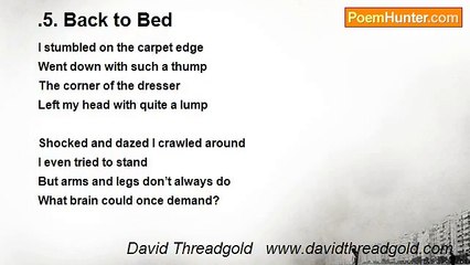 David Threadgold   www.davidthreadgold.com - .5. Back to Bed