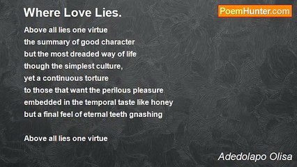 Adedolapo Olisa - Where Love Lies.