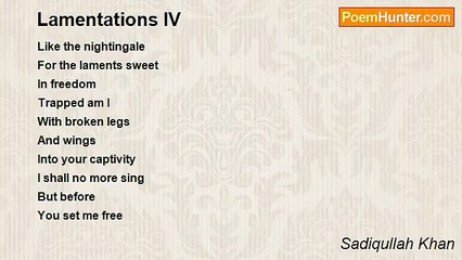 Sadiqullah Khan - Lamentations IV