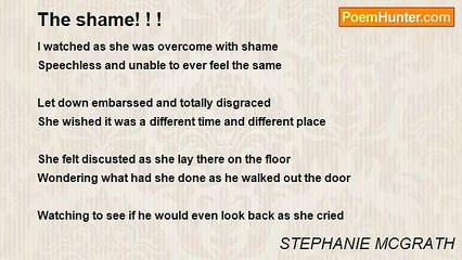 STEPHANIE MCGRATH - The shame! ! !