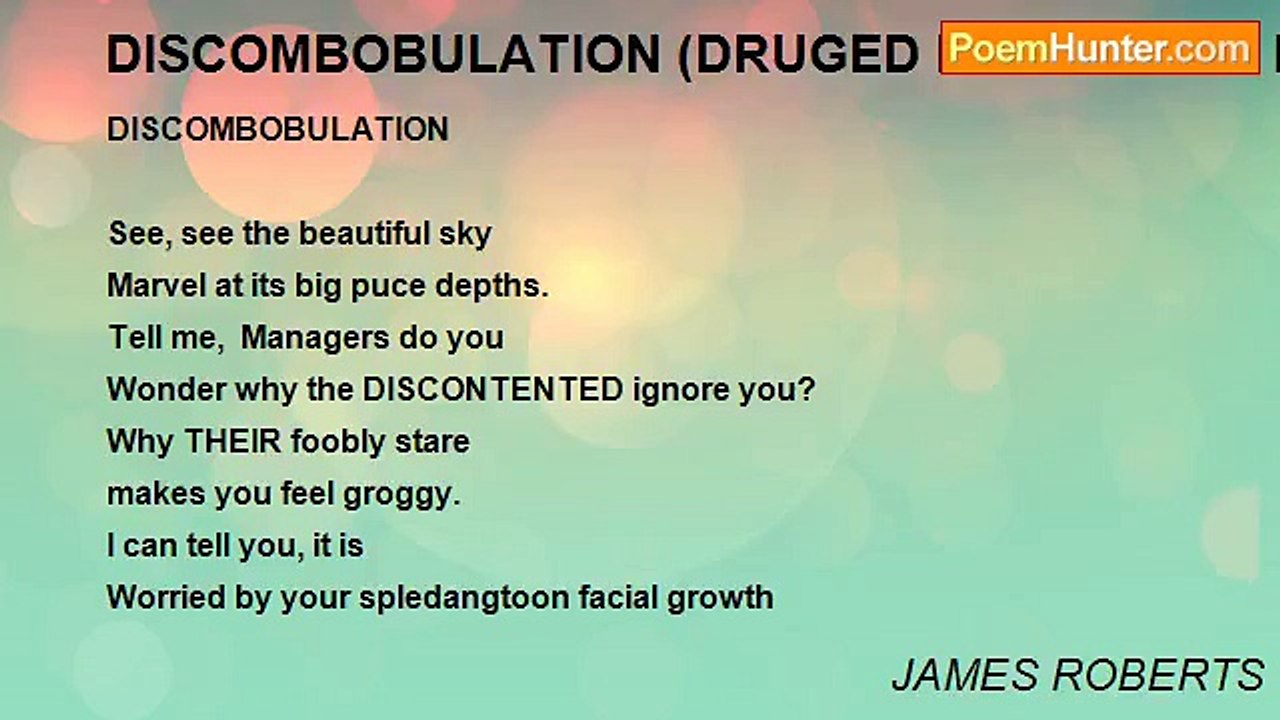JAMES ROBERTS - DISCOMBOBULATION (DRUGED BY MEE...